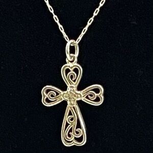 AEM# Sterling 925 Silver Cross & XL 22” Sterling Chain